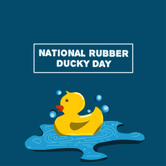 National rubber ducky day vector 