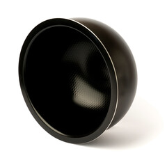 Modern multicooker bowl isolated on white background.