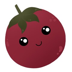 cute red tomato with a smile