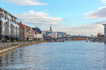 Obraz premium Fredrikstad Canal Bridge Norway