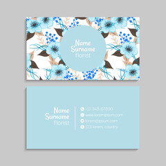 Floral Business Card With Frame_13
