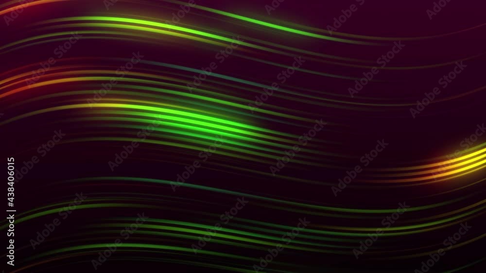 Poster abstract technology dynamic motion red colorful glowing light trails wave lines on dark red backgrou