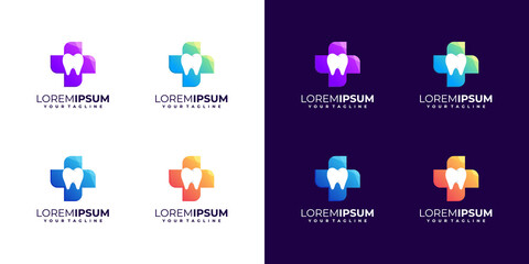 colorful dental logo design