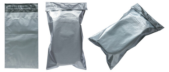 Grey and blank plastic postal mailing bags parcel envelope self seal courier pouches shipping...