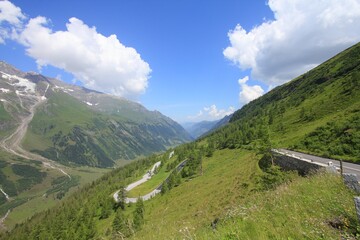 Fototapeta na wymiar Austria Alpine road in Hohe Tauern mountains