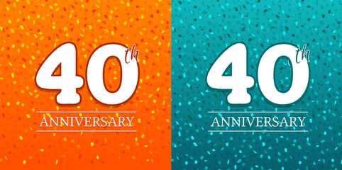 40th Anniversary Background - 40 years Celebration. Birthday sign.