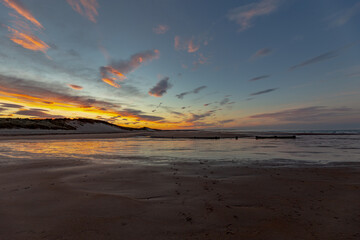 Fototapeta na wymiar Druridge Bay sunset