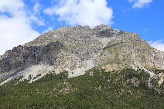 Piz Nair Mountain In Switzerland