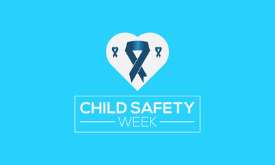 Child Safety Week Awareness Month Concept Observed on Every June. Child Safety Template for background, Banner, Poster, Card Awareness Campaign.