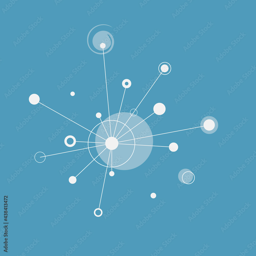 Leinwandbilder vector illustration with connect elements. technical network background