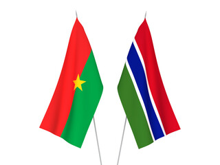 Republic of Gambia and Burkina Faso flags