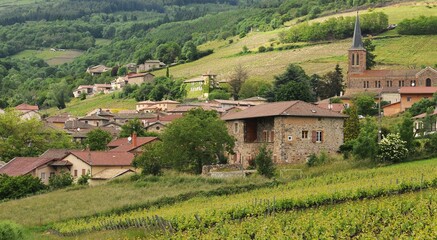 Village près de Jullié dans le Rhône Auvergne-Rhône-Alpes France