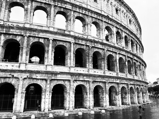 Colosseo Roma Black and White