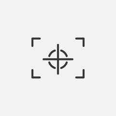 Focus icon isolated on background. Photography symbol modern, simple, vector, icon for website design, mobile app, ui. Vector Illustration