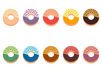 a collection of sweet and delicious donuts with various flavors and colors