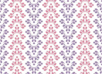 Tuinposter Flower geometric pattern. Seamless vector background. Colored ornament © ELENA