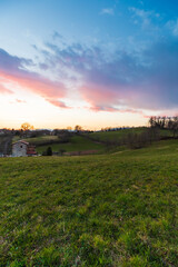 Montello landscape at sunset