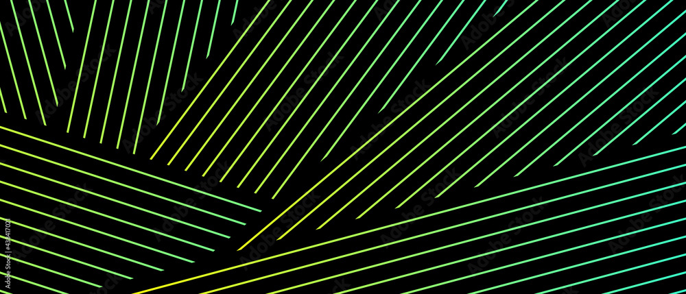 Poster abstract black background with color diagonal lines. modern abstract texture.
