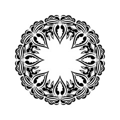 Decorative ornaments in the shape of a flower. Mandala Good for tattoos, prints and postcards. Vector illustration