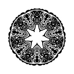 Decorative ornaments in the shape of a flower. Mandala Good for logos, tattoos, prints and postcards. Isolated on white background. Vector illustration