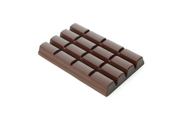 Tasty chocolate bar isolated on white background
