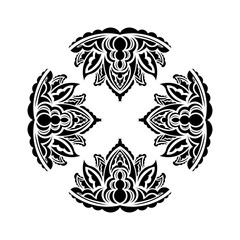 Decorative ornaments in the shape of a flower. Mandala Good for logos, prints and postcards. Isolated on white background. Vector illustration