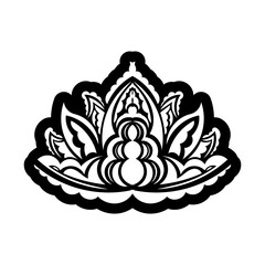 Lotus logo. Flat logo illustration for your design