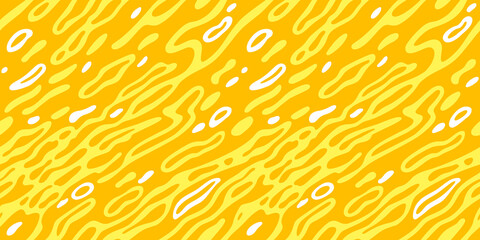 Seamless Pattern with Cartoon Splashes. Vector Illustration of Juice for Packaging and Banners Background