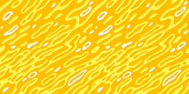 Seamless Pattern with Cartoon Splashes. Vector Illustration of Juice for Packaging and Banners Background