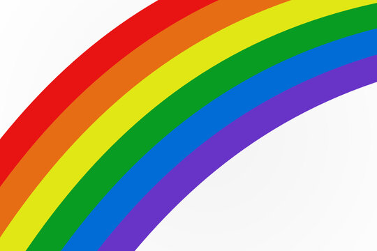 Flaga LGBT, grafika kolorowa. Tęcza z kolorami, kt&oacute;ra oznacza wolność. Tło abstrakcyjne
