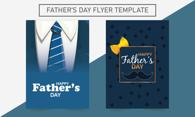 Fototapeta premium Happy father's day new flyer design template. Father's Day Banner, Flyers, Marketing, Greeting Cards, Banner Background for Posters.