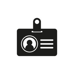 Identification card icon. Access badge for web and mobile design concept.