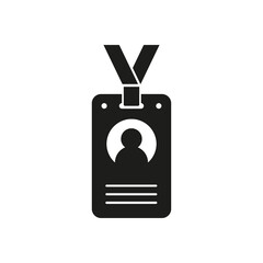 Identification card icon. Access badge for web and mobile design concept. - obrazy, fototapety, plakaty