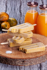 Cajamanga Popsicle. Typical fruit from the interior of Brazil