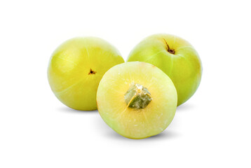 Indian gooseberry isolated on white background
