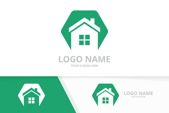 Home logo combination. Creative real estate, house vector logotype