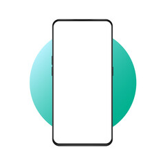 Realistic smartphone mockup set. Mobile phone blank, white screen design mock up. Isolated vector illustration