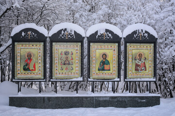 MURMANSK, RUSSIA - FEBRUARY 10, 2021: Memorial Complex to the soldiers and seamen who died in peaceful time