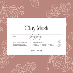 Obraz premium Hand drawn line art botanical vector label design template. Boho style illustration of elegant signs and badges for beauty, natural cosmetics, wellness, creative agency, fashion, wedding.