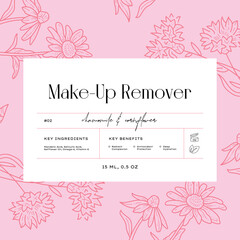 Hand drawn line art botanical vector label design template. Boho style illustration of elegant signs and badges for beauty, natural cosmetics, wellness, creative agency, fashion, wedding.