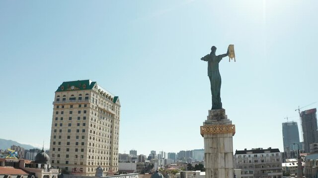 Aerial shots of main sights of Batumi Georgia