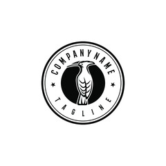 Bird line art logo design template. Awesome a hoopoe bird logo. A bird line art logotype. © g234t_d4y