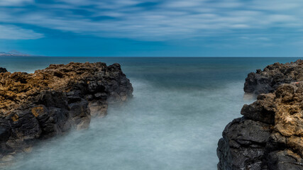 long exposure of the coast of Gran Canaria