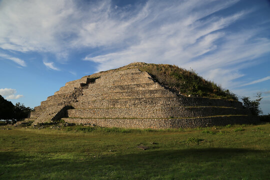The majestic Mayan pyramid, Kinich kak Moo , in Izamal