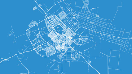 Urban vector city map of Tabuk, Saudi Arabia, Middle East