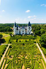 Hungarian romantic style castle in Tiszadob village which name is Andrassy castle. Erzsebet quuen...