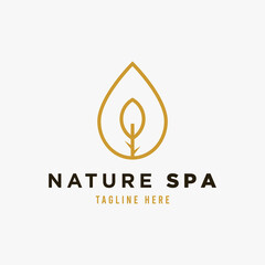 Nature spa logo design concept