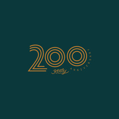 200; illustration; celebration; birthday; tradition; sport; jubilee; congratulation; anniversary; remembered; ans; background; simple; sign; pattern; nature; design; decoration; commemoration; label;  - obrazy, fototapety, plakaty