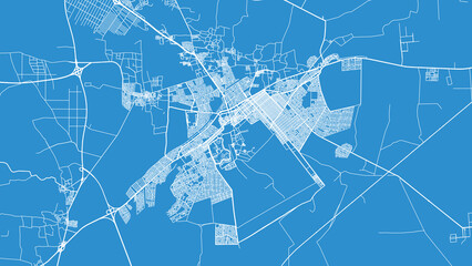 Urban vector city map of Al Kharj, Saudi Arabia, Middle East