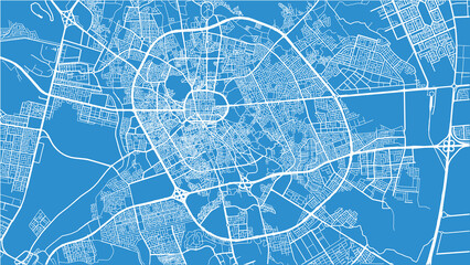 Urban vector city map of Medina, Saudi Arabia, Middle East